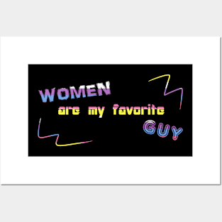 Women Are My Favorite Guy DJ Crazytimes Bigender Flag Posters and Art